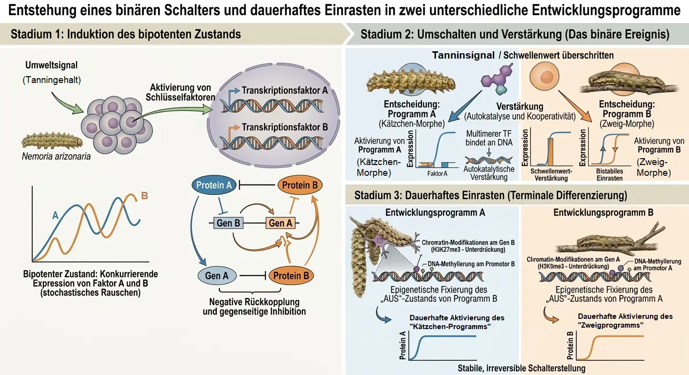 Entstehung eines bin&auml;ren Schalters